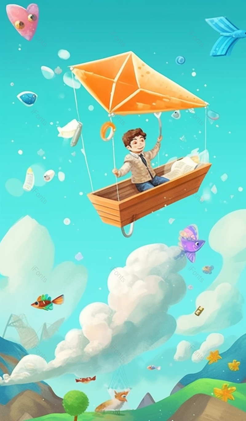 男孩幻想山间天空飞船飞翔蓝天白云科幻插画,插画/手绘图,插画/手绘图库,插画/手绘图下载,插画/手绘